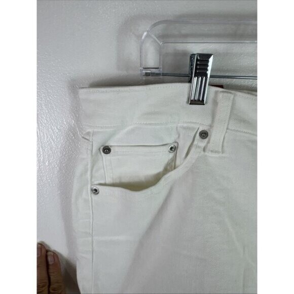 Levi’s Women's 33 Mid Length Midrise Denim Shorts Stretch Off White NWT 0599 - Picture 5 of 15